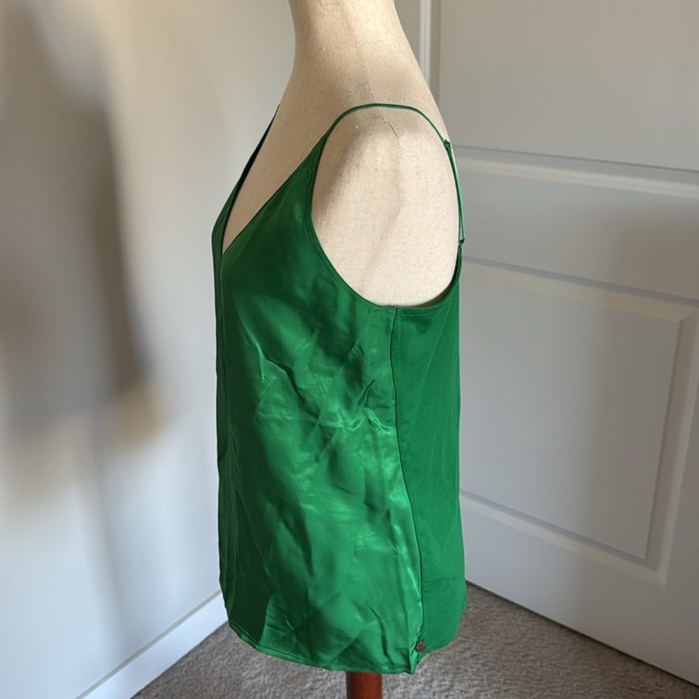 Scotch & Soda V-Neck Cropped Jersey Cami Green size Medium - Picture 6 of 9